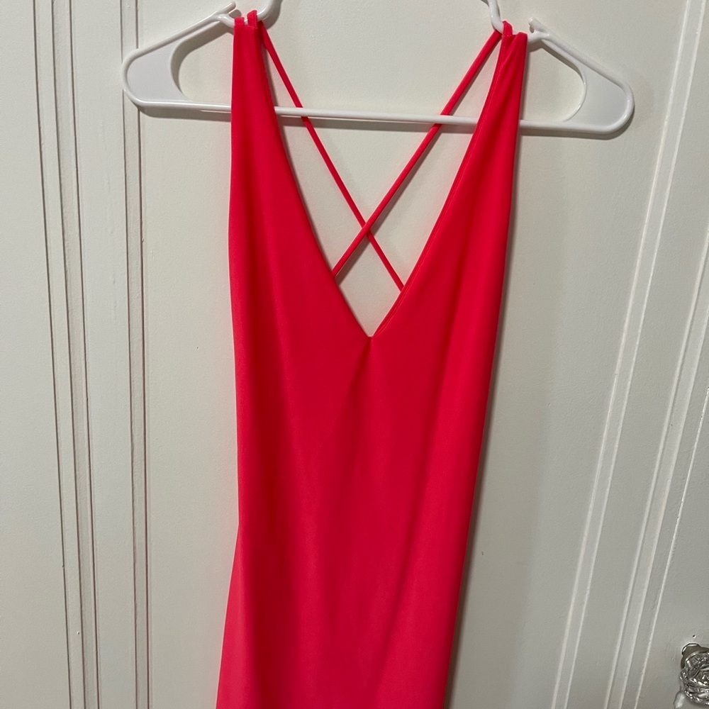 Hoy pink mink dress